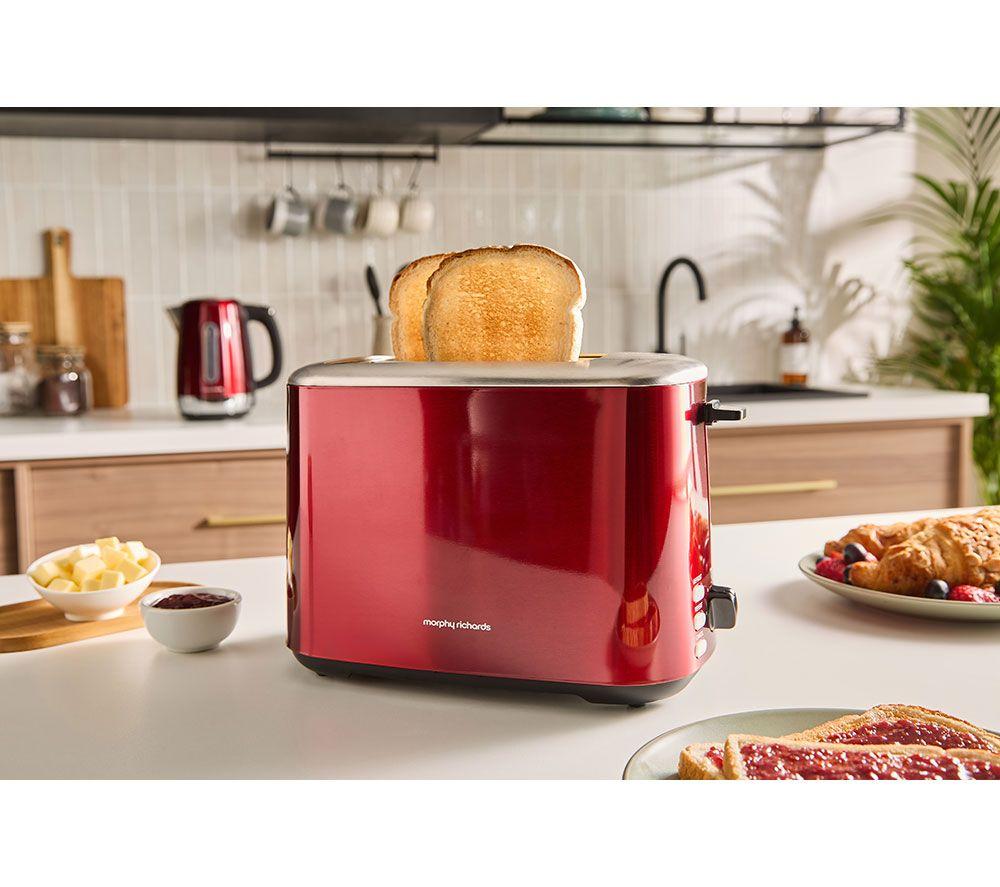 MORPHY RICHARDS Equip 222066 2-Slice Toaster - Metallic Red image number 9 of 14