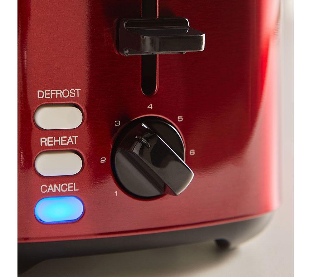 MORPHY RICHARDS Equip 222066 2-Slice Toaster - Metallic Red image number 12 of 14