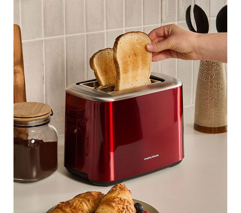MORPHY RICHARDS Equip 222066 2-Slice Toaster - Metallic Red image number 14 of 14