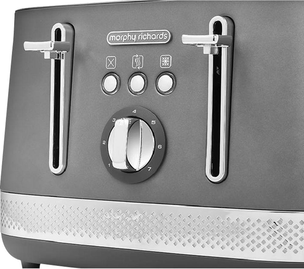 MORPHY RICHARDS Illumination 248022 4-Slice Toaster - Titanium Grey image number 4 of 7