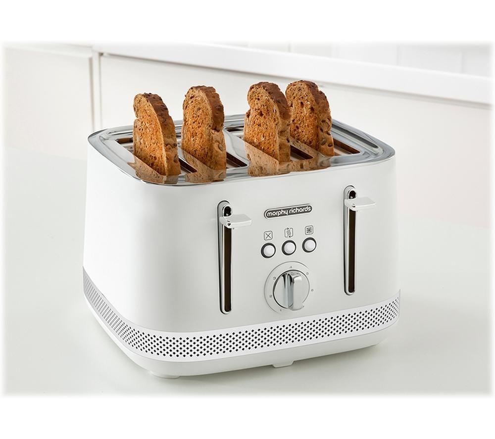 MORPHY RICHARDS Illumination 248021 4-Slice Toaster - White image number 4 of 6