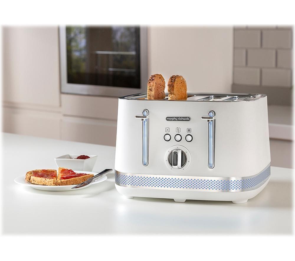 MORPHY RICHARDS Illumination 248021 4-Slice Toaster - White image number 5 of 6