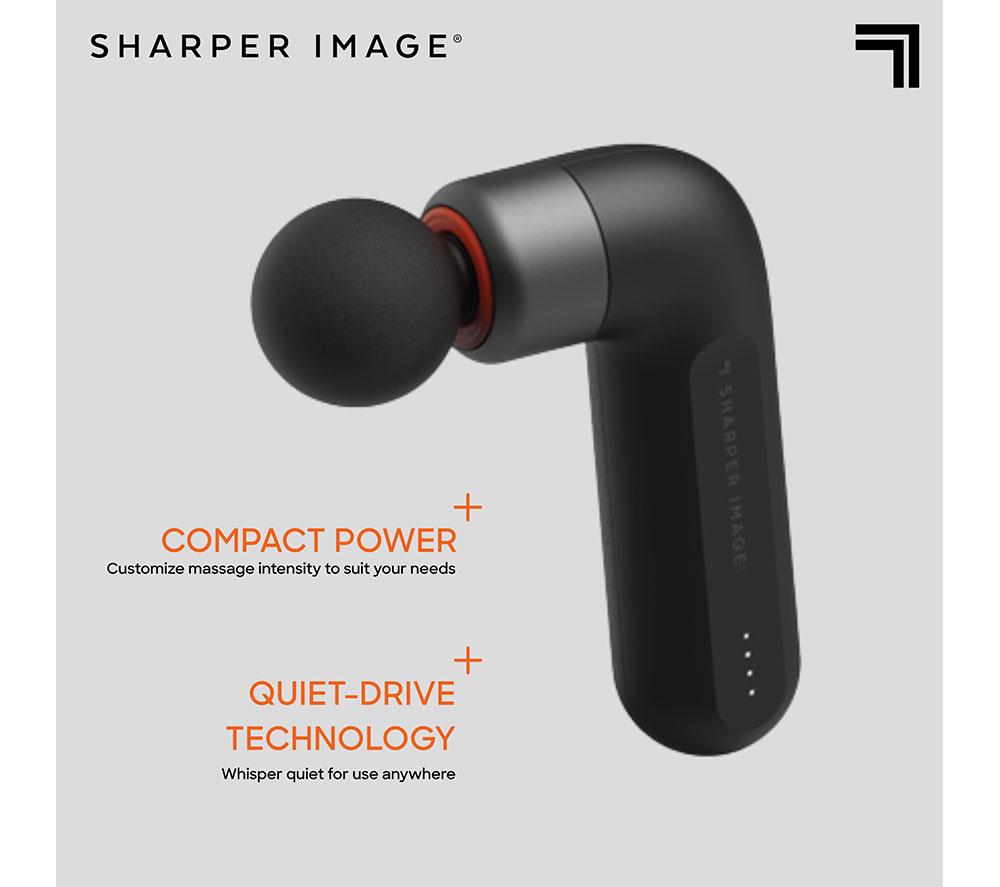 SHARPER IMAGE Power Percussion Move Edge Portable Lite Massage Gun - Black image number 2 of 7
