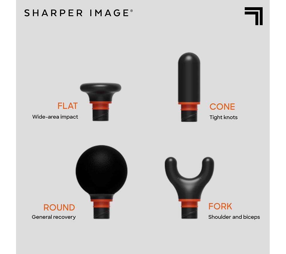 SHARPER IMAGE Power Percussion Move Edge Portable Lite Massage Gun - Black image number 4 of 7