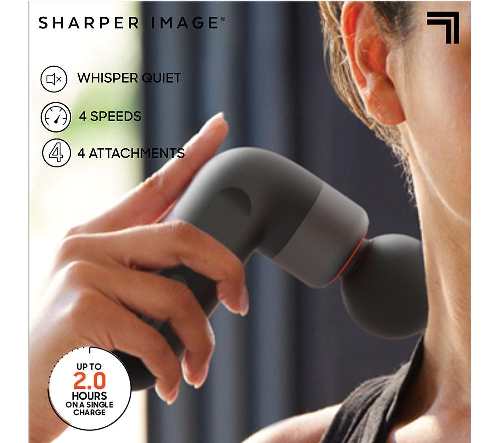 SHARPER IMAGE Power Percussion Move Edge Portable Lite Massage Gun - Black image number 6 of 7