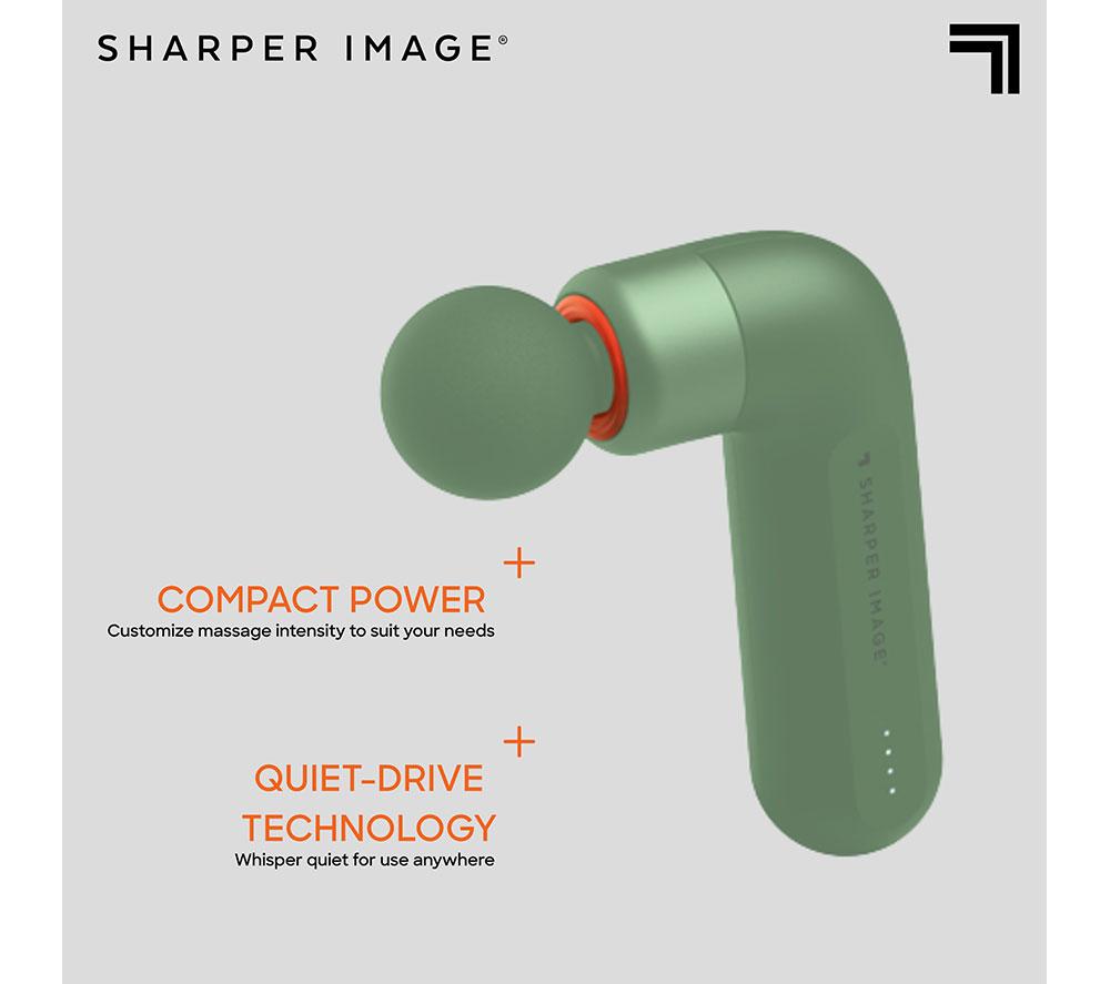 SHARPER IMAGE Power Percussion Move Edge Portable Lite Massage Gun - Green image number 2 of 7