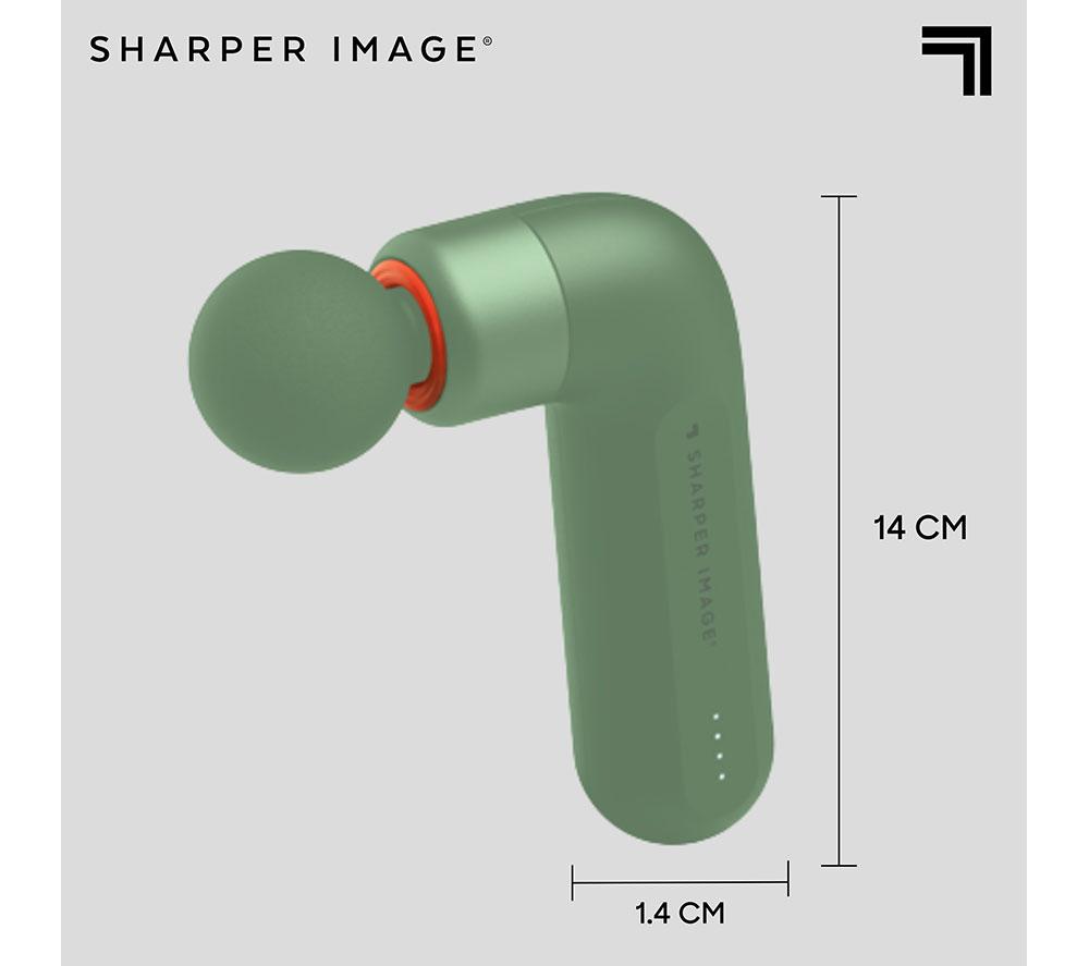 SHARPER IMAGE Power Percussion Move Edge Portable Lite Massage Gun - Green image number 5 of 7