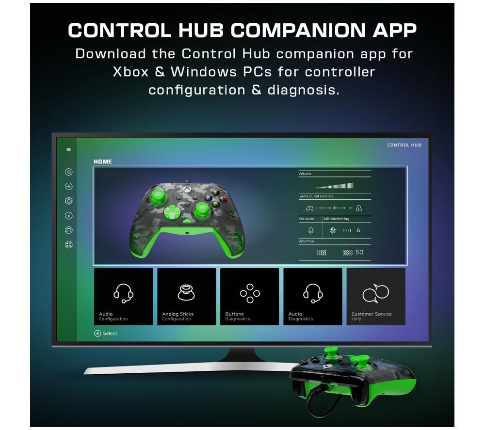 TURTLE BEACH Rematch Core Controller for Xbox & PC - Ghost Black Camo & Green image number 5 of 12