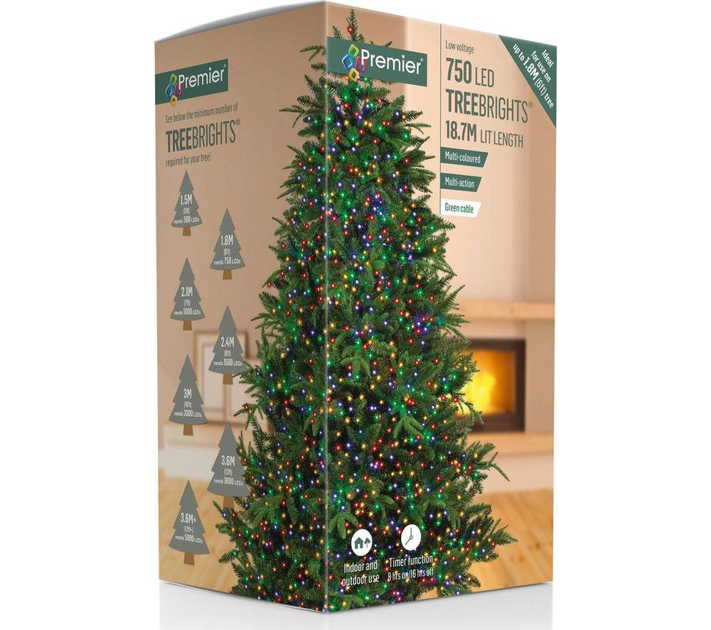 PREMIER TreeBrights 750 Multi-colour LED String Lights with Timer - 18.7 m image number 3 of 3
