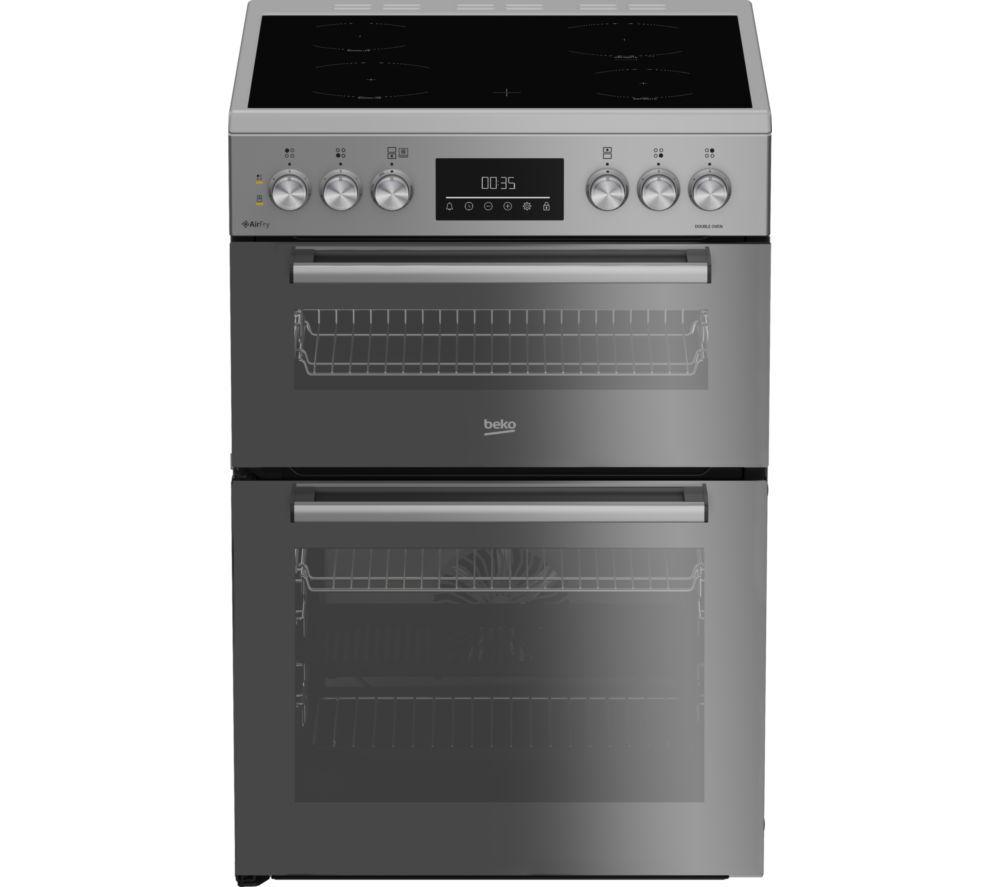BEKO AeroPerfect FDCA6732CM 60 cm Electric Ceramic Cooker – Silver, Silver/Grey