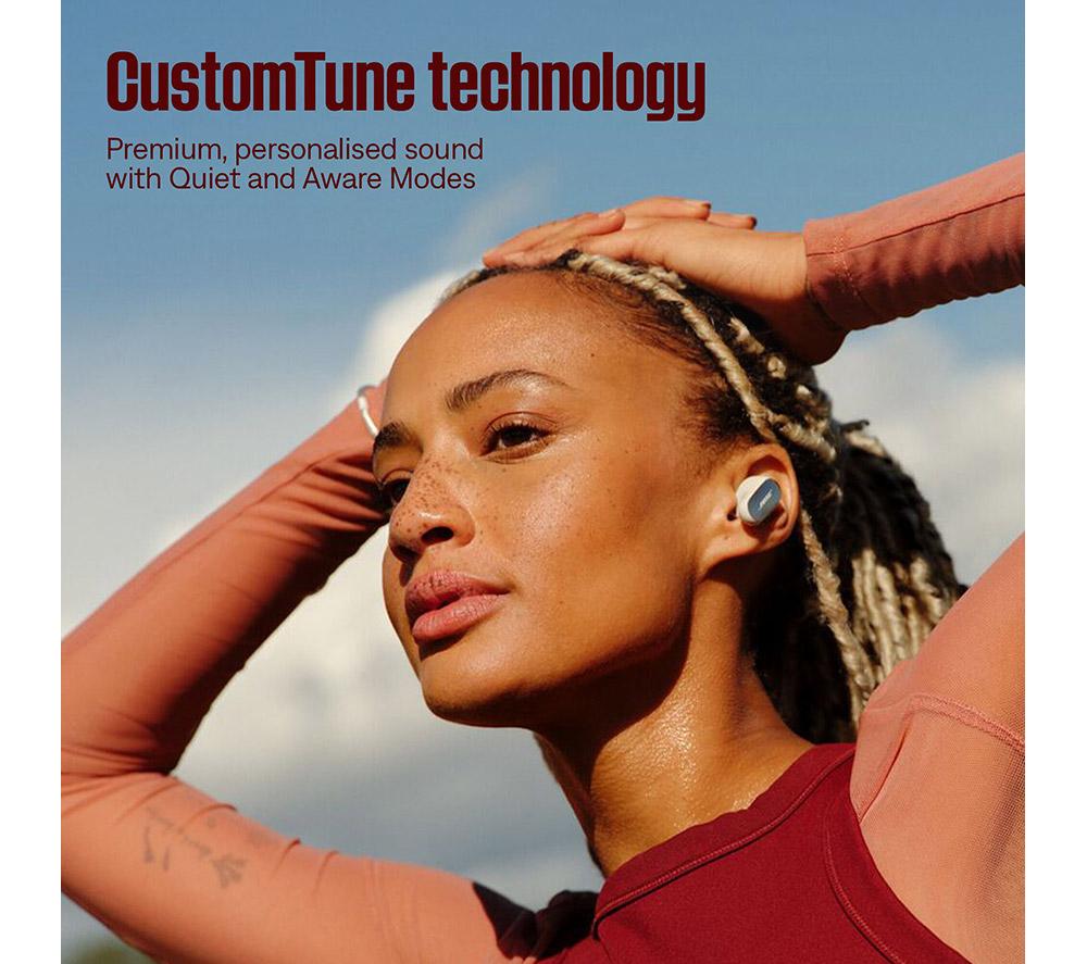 BOSE QuietComfort Ultra (2nd Gen) Wireless Bluetooth Noise-Cancelling Earbuds - White Smoke image number 3 of 11