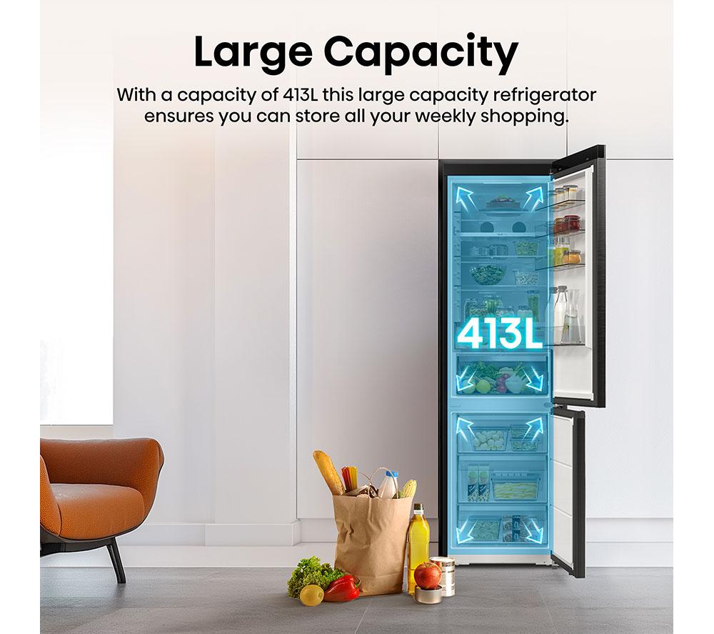 HISENSE Pureflat RB5P410SAFCUK Smart 70/30 Fridge Freezer - Black image number 5 of 16
