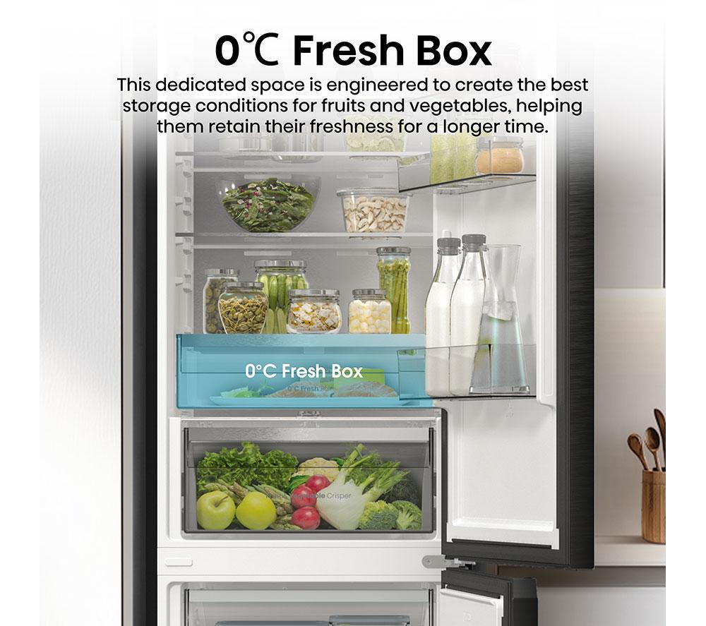 HISENSE Pureflat RB5P410SAFCUK Smart 70/30 Fridge Freezer - Black image number 6 of 16