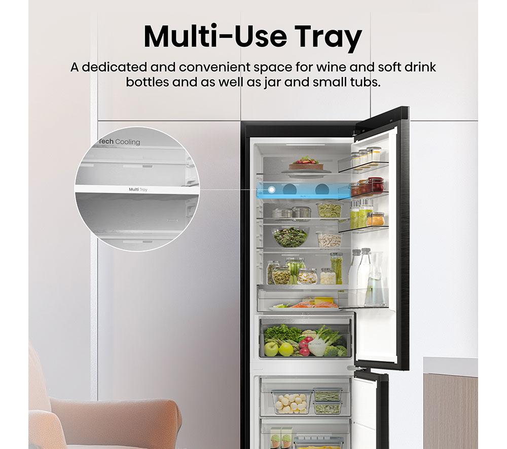 HISENSE Pureflat RB5P410SAFCUK Smart 70/30 Fridge Freezer - Black image number 10 of 16