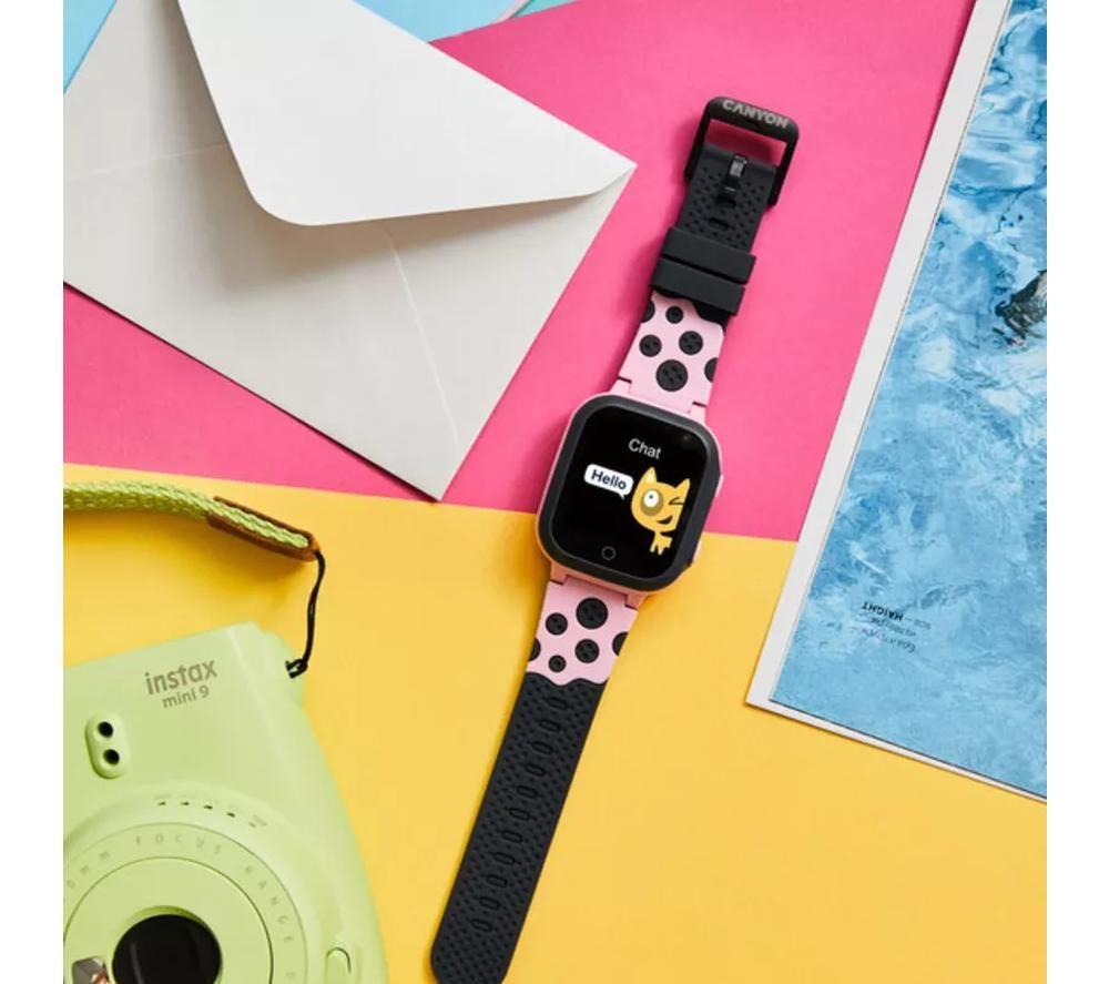 CANYON Kids Sandy KW-34 Smart Watch - Powder Pink, Silicone Strap image number 7 of 8