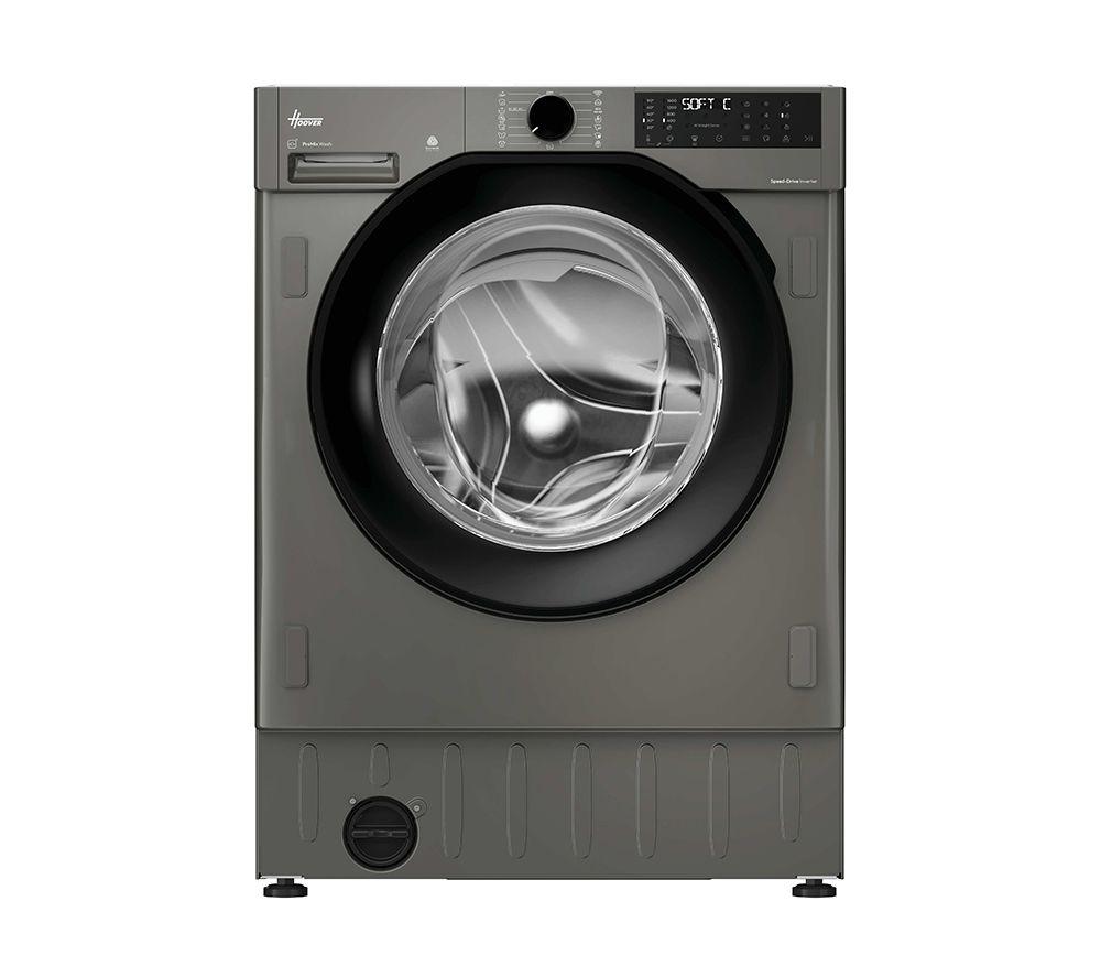 HOOVER H-Wash & Dry 400 BH4S696M6DB9R-80 Integrated WiFi-enabled 9 kg Washer Dryer, Silver/Grey,Black
