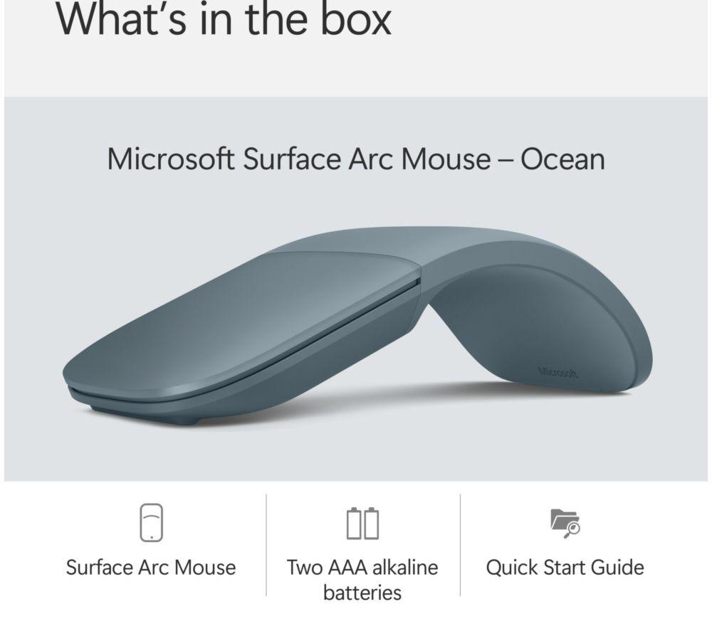 MICROSOFT Surface Arc Wireless BlueTrack Mouse - Ocean image number 6 of 7