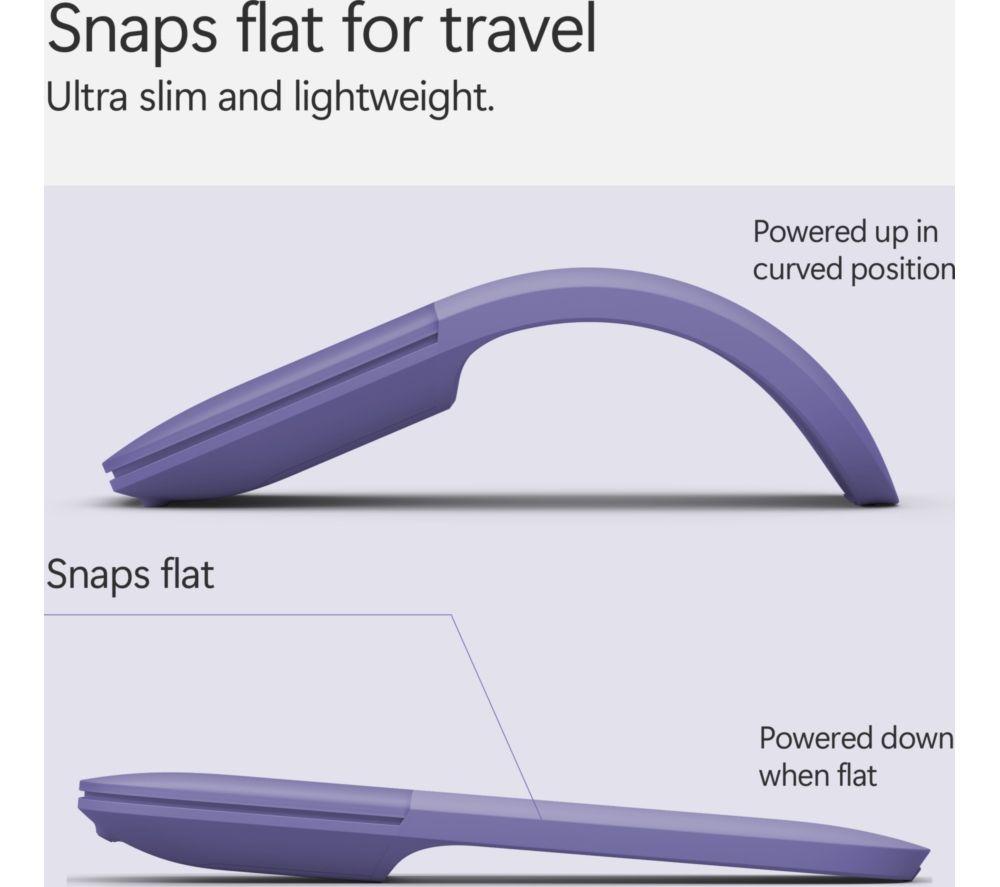 MICROSOFT Surface Arc Wireless BlueTrack Mouse - Purple image number 6 of 7