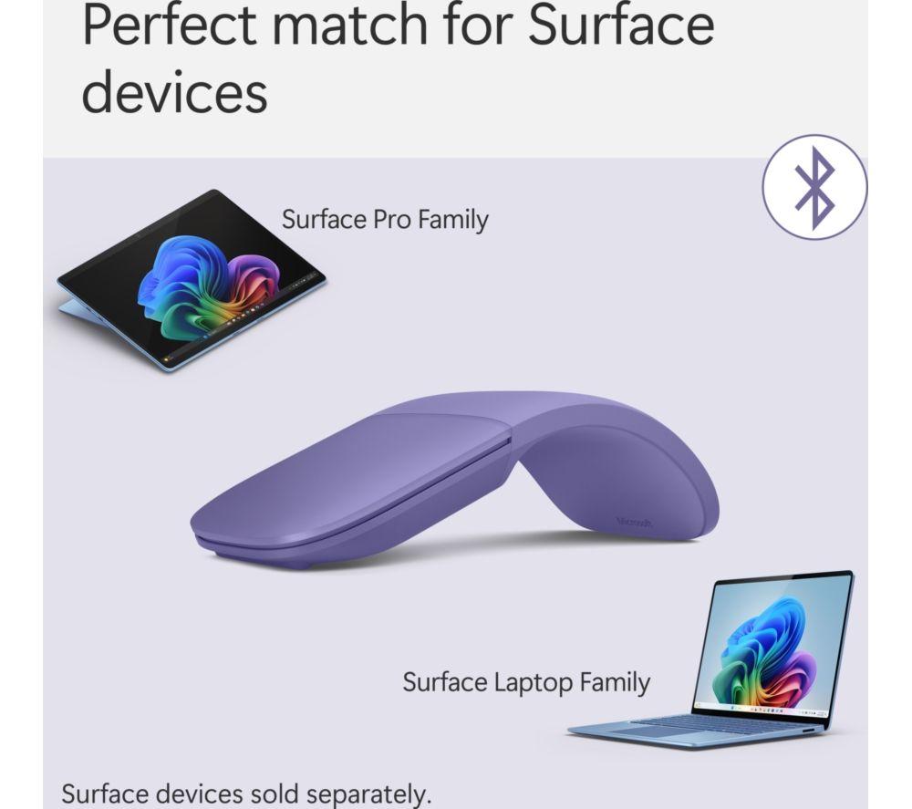 MICROSOFT Surface Arc Wireless BlueTrack Mouse - Purple image number 7 of 7