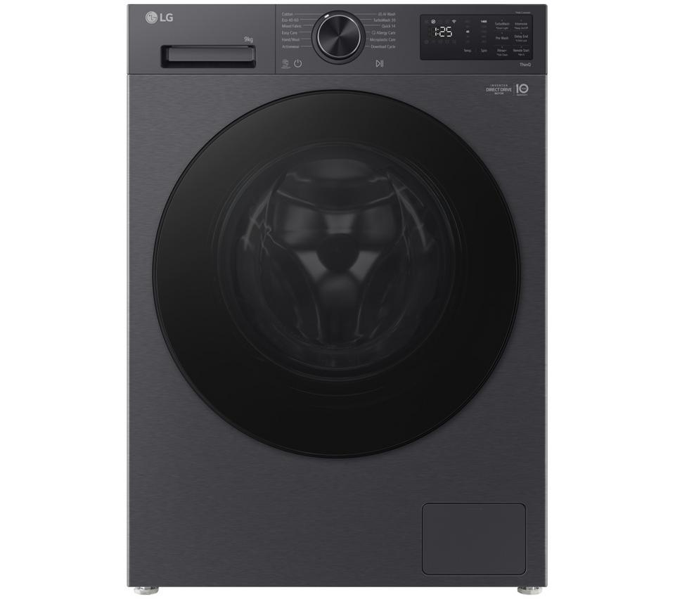 LG Series 3 Counter-Depth MAX F2X50S9TBB WiFi-enabled 9 kg 1200 Spin Washing Machine - Black