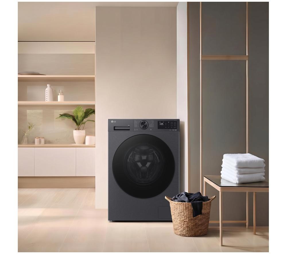 LG Series 3 Counter-Depth MAX F2X50S9TBB WiFi-enabled 9 kg 1200 Spin Washing Machine - Black image number 13 of 20