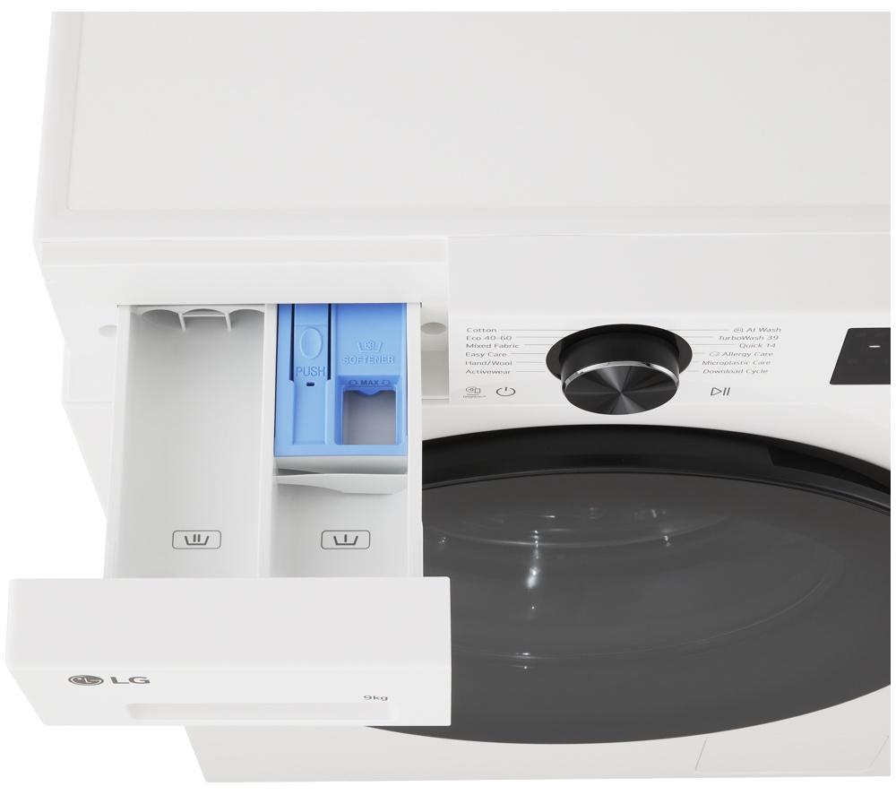 LG Series 3 Counter-Depth MAX F2X50S9TWB WiFi-enabled 9 kg 1200 Spin Washing Machine - White image number 15 of 18