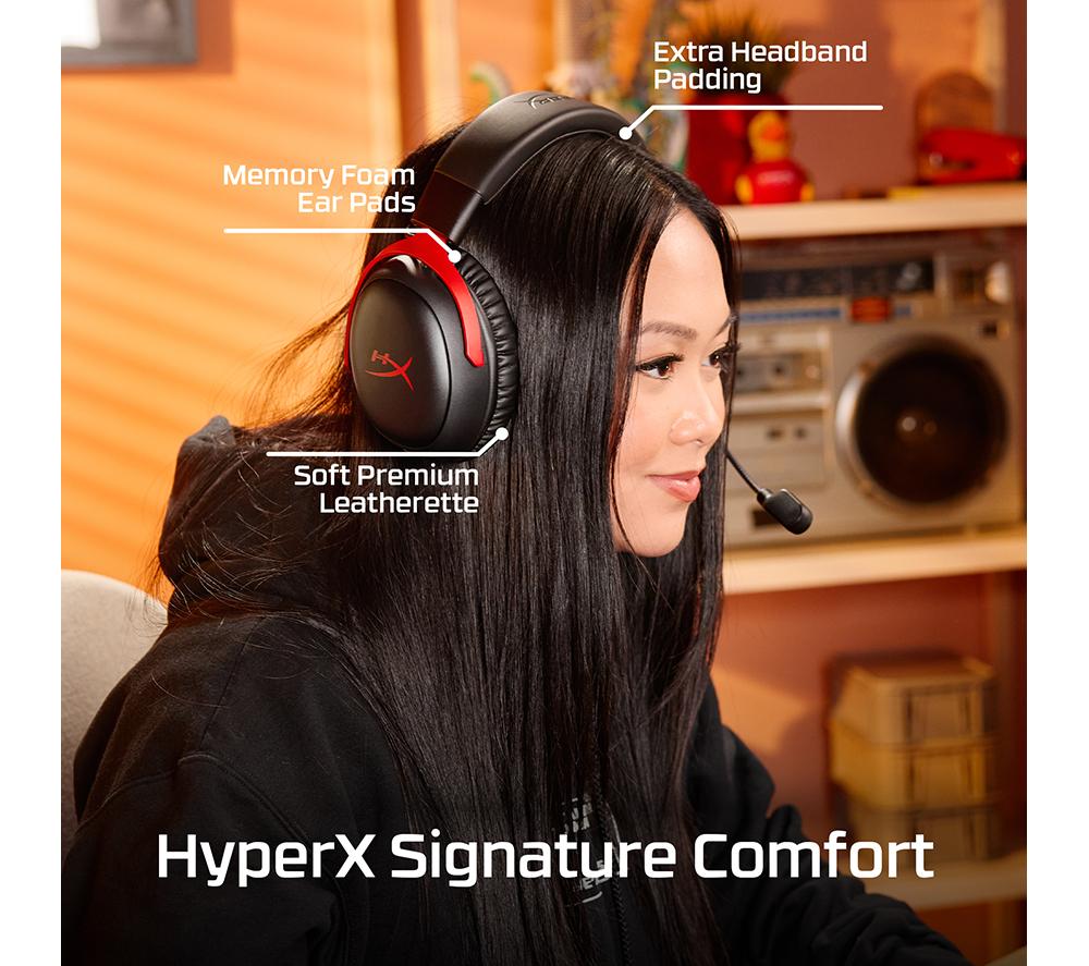 HYPERX Cloud III S Wireless Gaming Headset - Black & Red image number 10 of 14