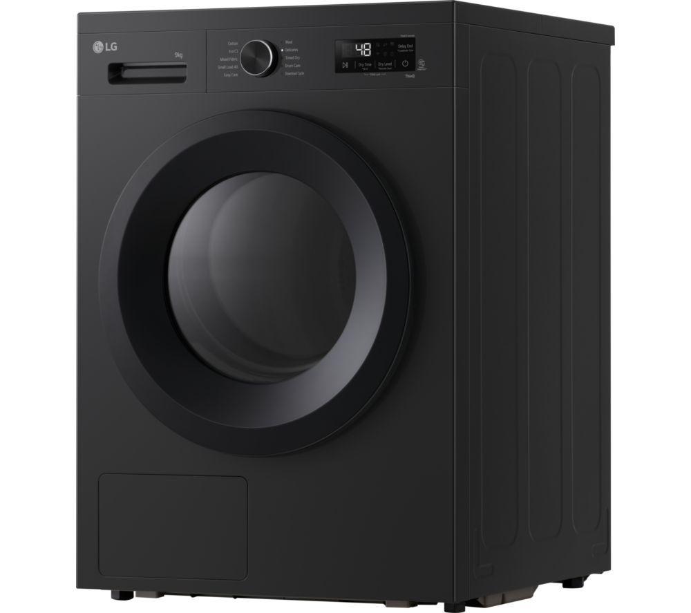 LG Series 2 ThinQ RHX1009NNK 9 kg Heat Pump Tumble Dryer - Onyx Black image number 3 of 14