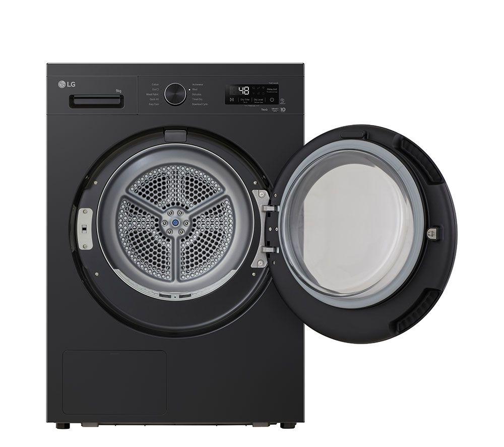 LG Series 2 ThinQ RHX1009NNK 9 kg Heat Pump Tumble Dryer - Onyx Black image number 6 of 14