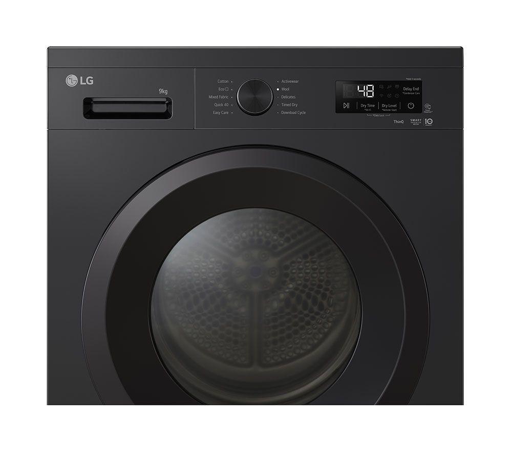 LG Series 2 ThinQ RHX1009NNK 9 kg Heat Pump Tumble Dryer - Onyx Black image number 7 of 14