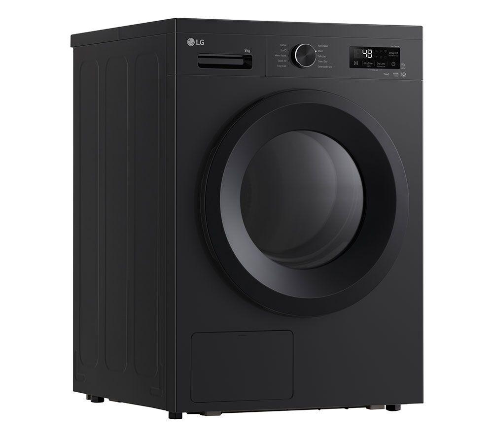 LG Series 2 ThinQ RHX1009NNK 9 kg Heat Pump Tumble Dryer - Onyx Black image number 8 of 14