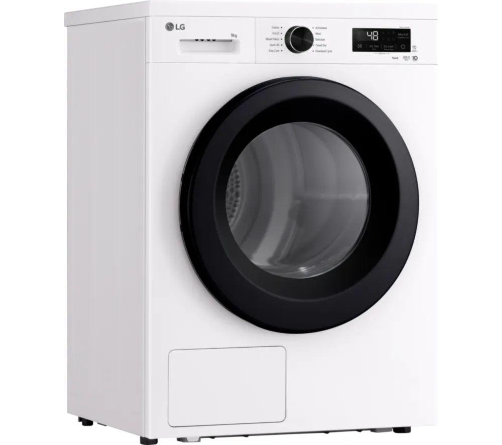 LG Series 2 ThinQ RHX1009NWK 9 kg Heat Pump Tumble Dryer - White image number 8 of 23