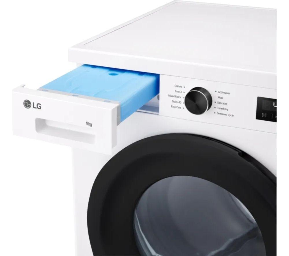LG Series 2 ThinQ RHX1009NWK 9 kg Heat Pump Tumble Dryer - White image number 9 of 23