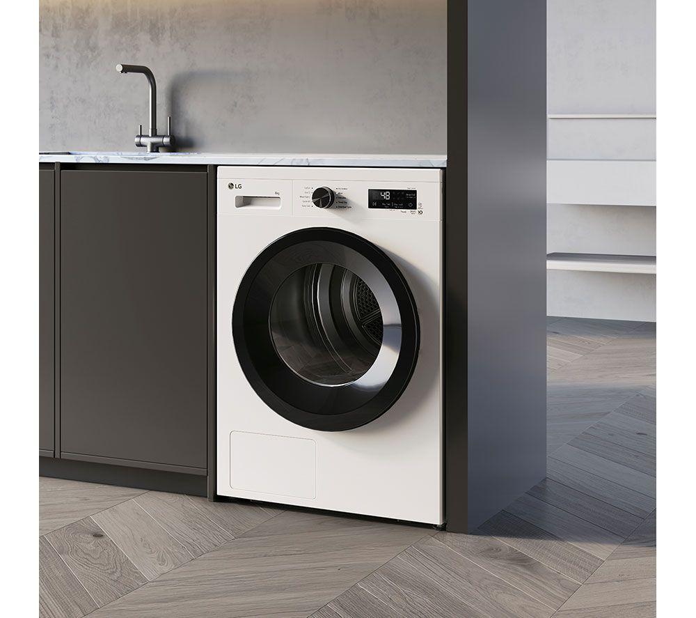 LG Series 2 ThinQ RHX1009NWK 9 kg Heat Pump Tumble Dryer - White image number 14 of 23