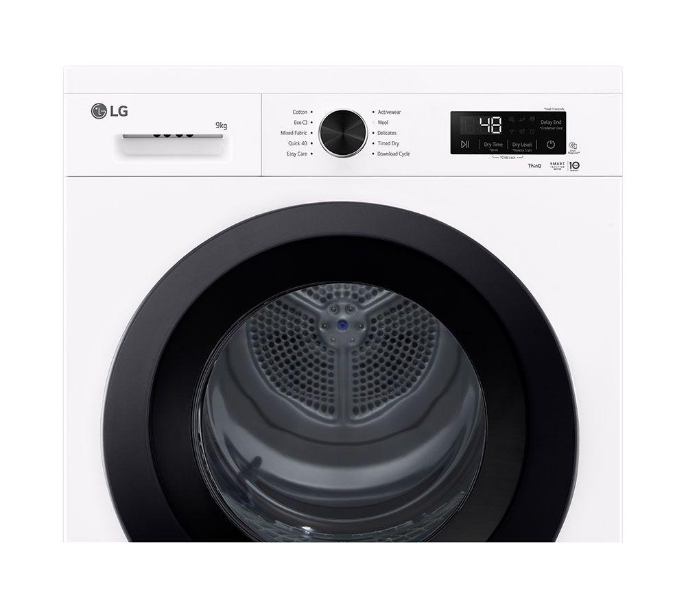 LG Series 2 ThinQ RHX1009NWK 9 kg Heat Pump Tumble Dryer - White image number 17 of 23