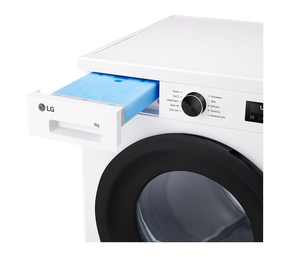 LG Series 2 ThinQ RHX1009NWK 9 kg Heat Pump Tumble Dryer - White image number 19 of 23