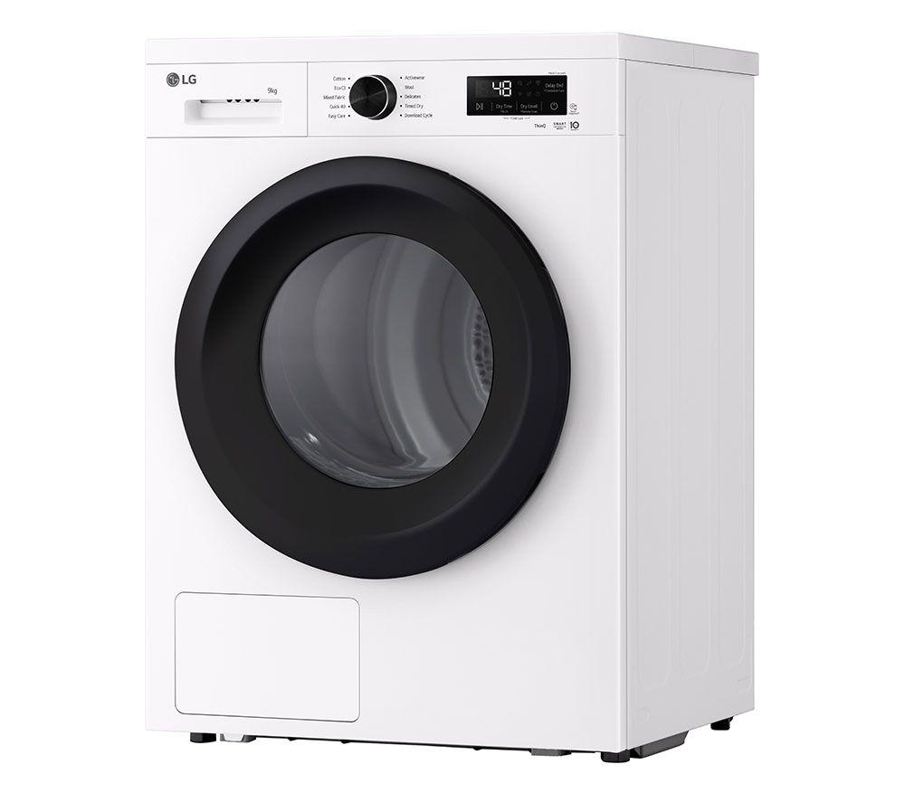 LG Series 2 ThinQ RHX1009NWK 9 kg Heat Pump Tumble Dryer - White image number 20 of 23