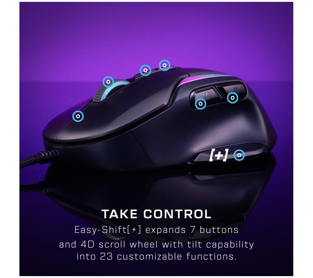 TURTLE BEACH Kone II RGB Optical Gaming Mouse - Black image number 3 of 17