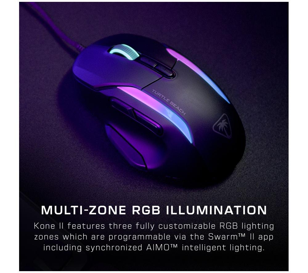 TURTLE BEACH Kone II RGB Optical Gaming Mouse - Black image number 4 of 17