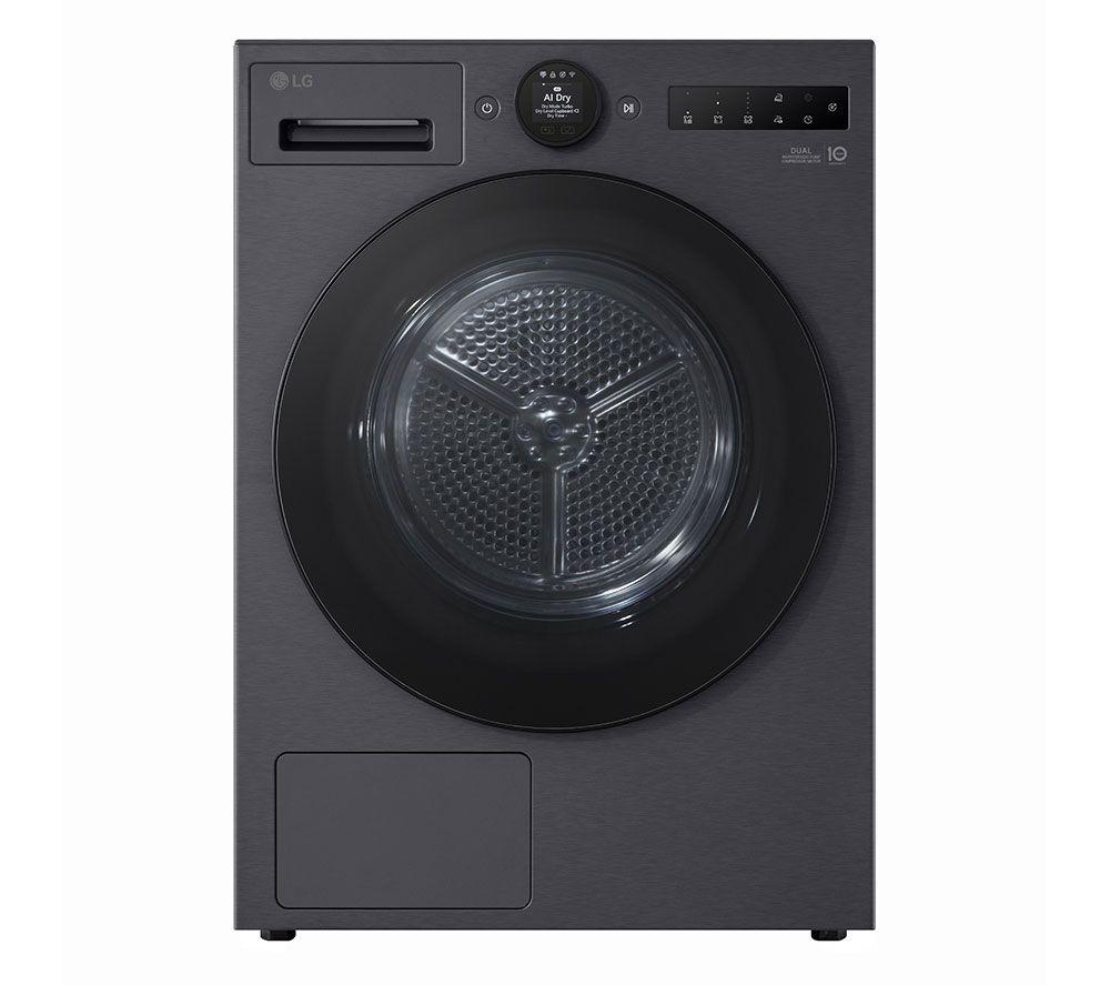 LG VX70 Series AI Dry RHX7009TBB 9 kg Heat Pump Tumble Dryer - Black