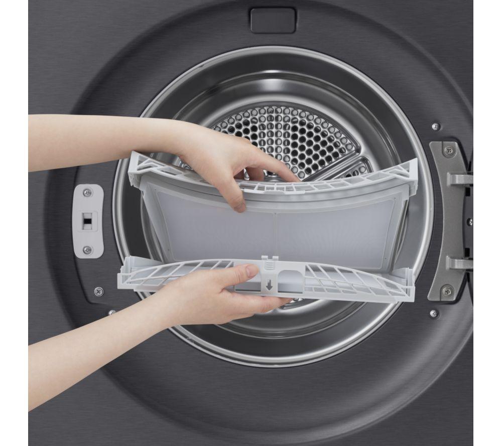 LG Series 7 AI Dry RHX7009TBB 9 kg Heat Pump Tumble Dryer - Matte Black image number 2 of 27