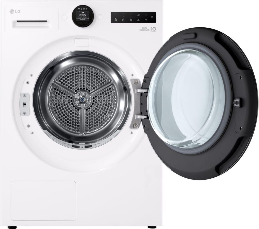 LG Series 7 AI Dry RHX7009TWB 9 kg Heat Pump Tumble Dryer - White image number 4 of 22