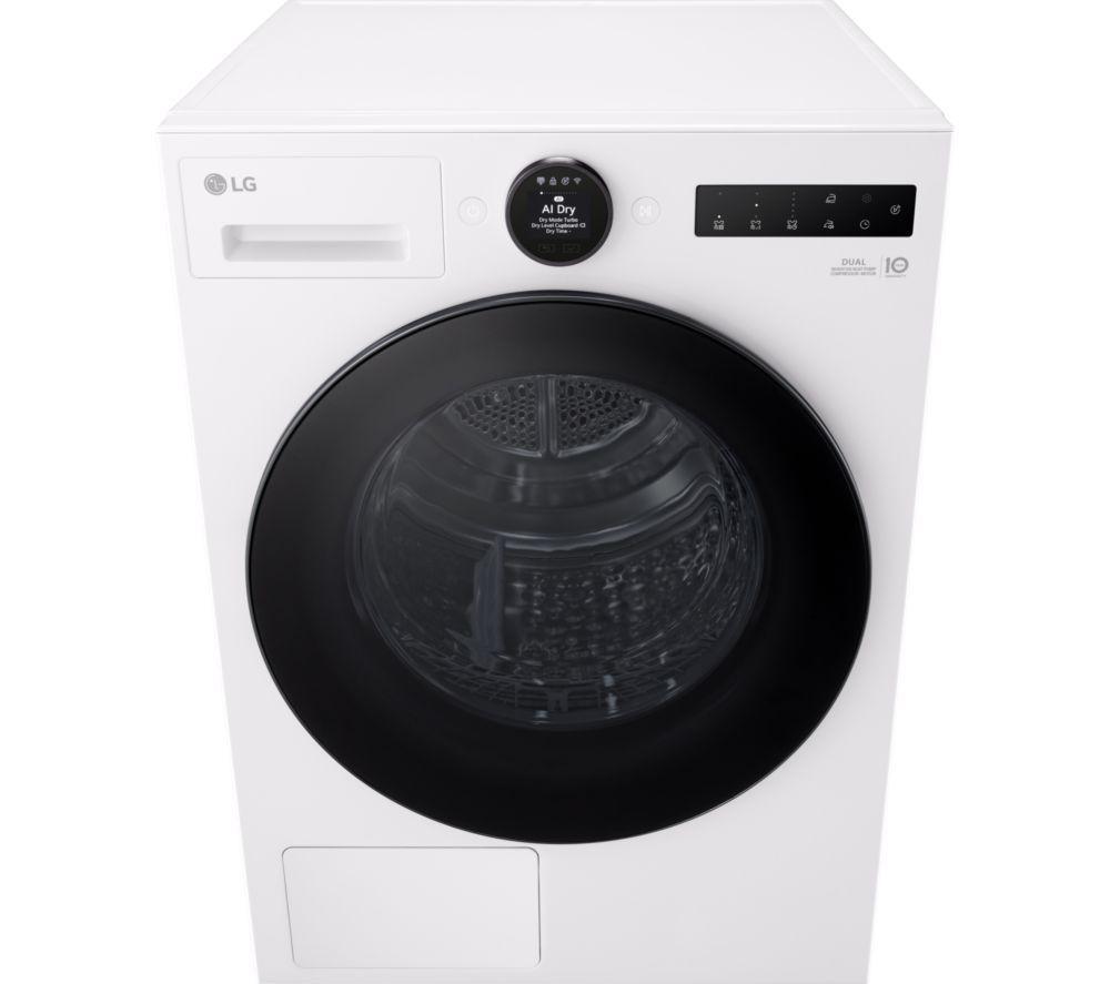 LG Series 7 AI Dry RHX7009TWB 9 kg Heat Pump Tumble Dryer - White image number 5 of 22
