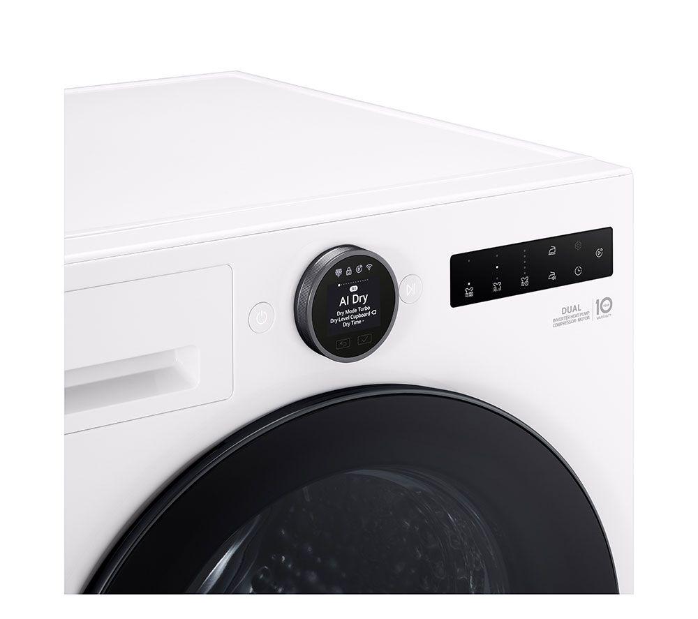 LG Series 7 AI Dry RHX7009TWB 9 kg Heat Pump Tumble Dryer - White image number 15 of 22
