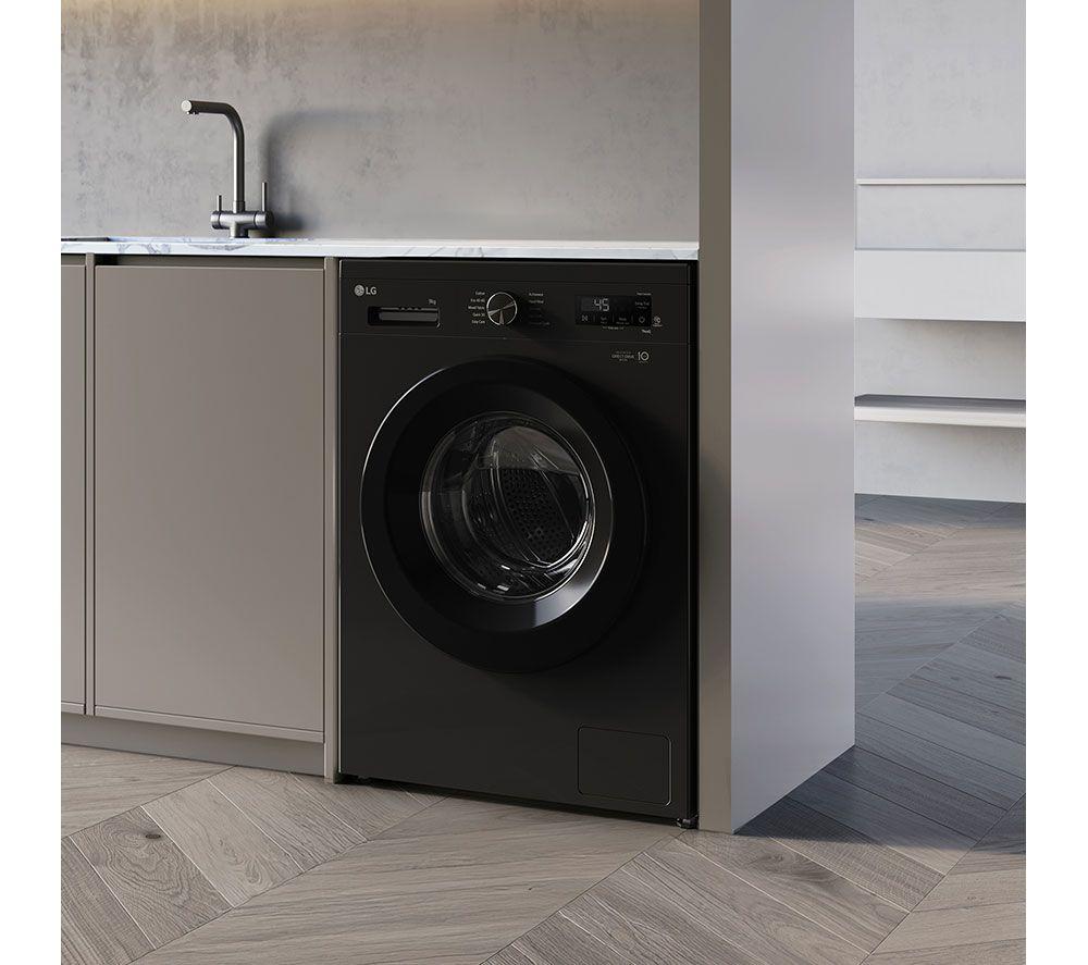 LG ELCTRNC Series 2 Direct Drive W4X1095NNK WiFi-enabled 9 kg Washer Dryer - Onyx Black image number 2 of 10