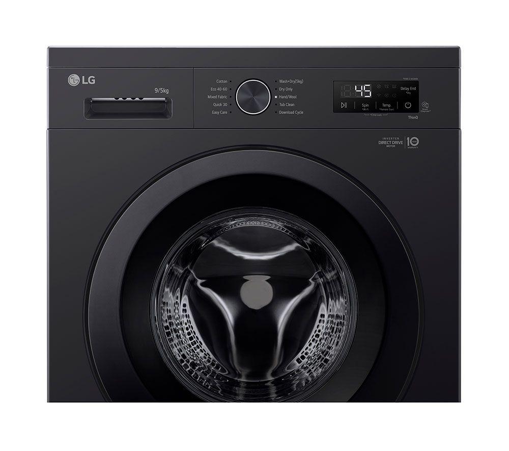 LG ELCTRNC Series 2 Direct Drive W4X1095NNK WiFi-enabled 9 kg Washer Dryer - Onyx Black image number 4 of 10