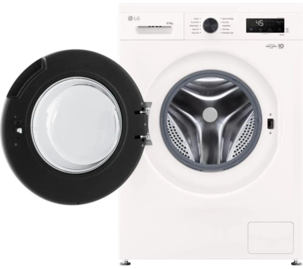 LG Series 2 Direct Drive W4X1095NWK WiFi-enabled 9 kg Washer Dryer - White image number 2 of 25