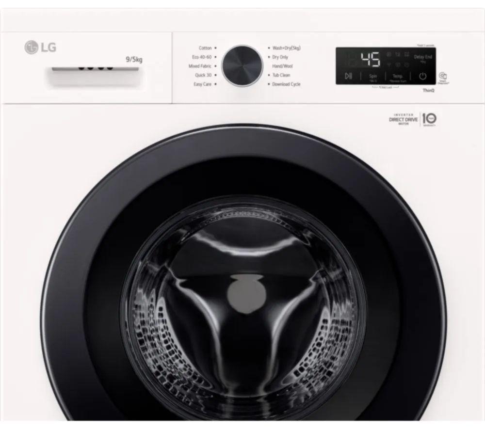 LG Series 2 Direct Drive W4X1095NWK WiFi-enabled 9 kg Washer Dryer - White image number 3 of 25