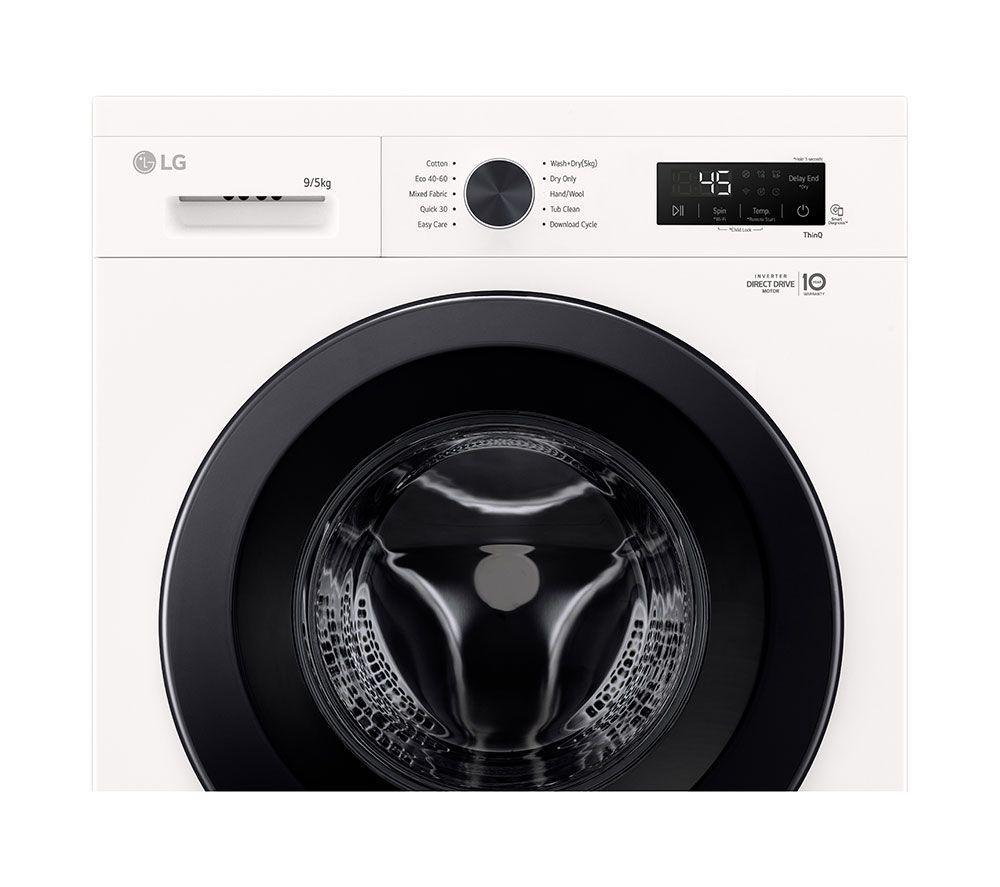 LG Series 2 Direct Drive W4X1095NWK WiFi-enabled 9 kg Washer Dryer - White image number 6 of 25