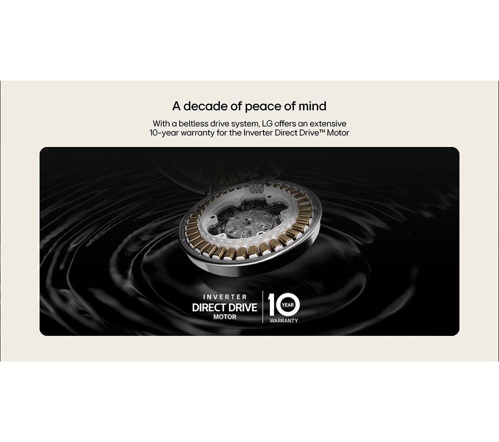 LG Series 2 Direct Drive W4X1095NWK WiFi-enabled 9 kg Washer Dryer - White image number 8 of 25
